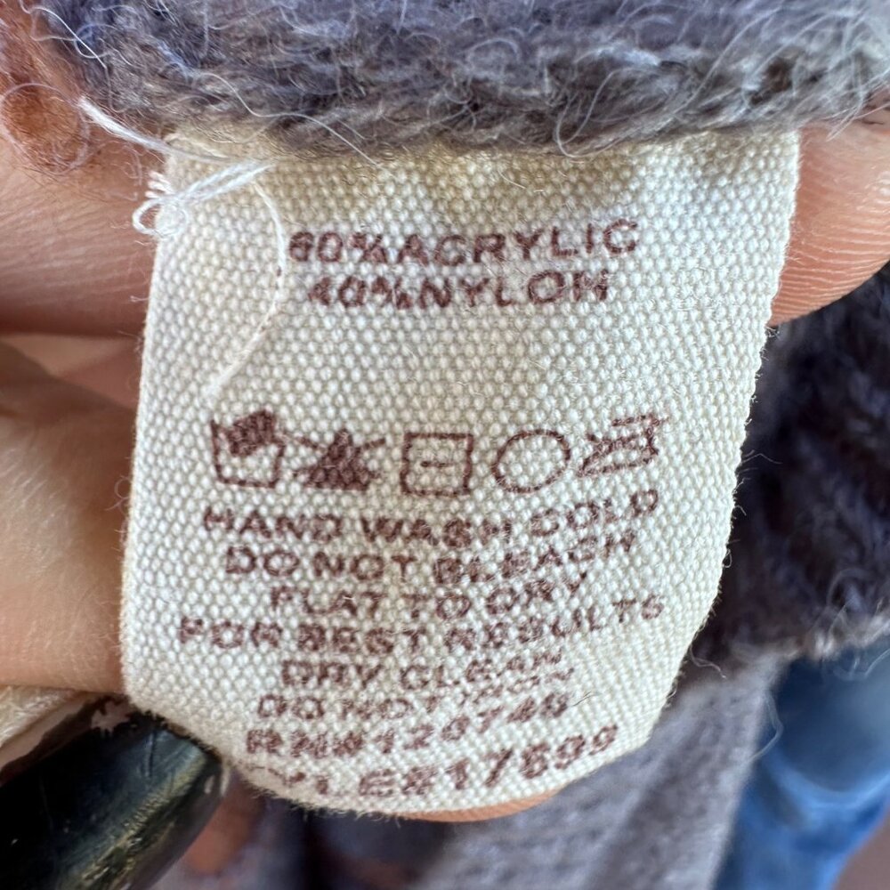 Mystree Womens Wide Cropped Striped Sweater Size S Gray & Copper Long Sleeves Kn - Picture 9 of 9